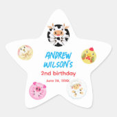 Called Farm Party Animals Ready to Play Balls 星シール (正面)