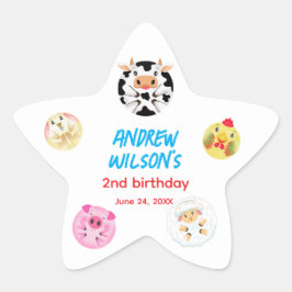 Called Farm Party Animals Ready to Play Balls 星シール