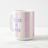 Called & Loved モダンなクリスチャンの信仰の引用句 かわいい コーヒーマグカップ (正面左)