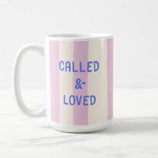 Called & Loved モダンなクリスチャンの信仰の引用句 かわいい コーヒーマグカップ