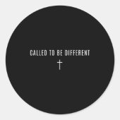 Called To Be Different - Minimalist Christian ラウンドシール (正面)