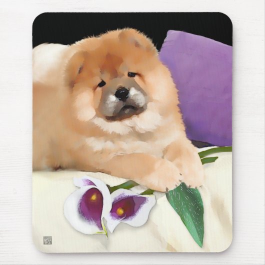 CALLIEのheARTdogの食事のmousepad マウスパッド (正面)