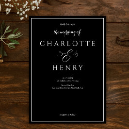 Callightgraphyエレガント Script Black結婚's 招待状