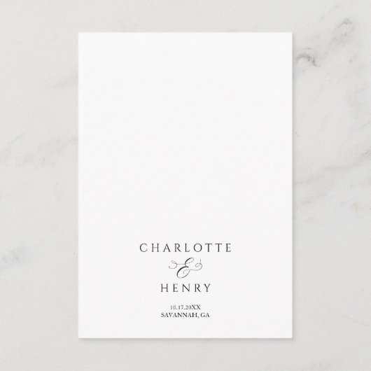 Callightgraphyモダン Scriptの結婚詳細 エンクロージャーカード (裏面)