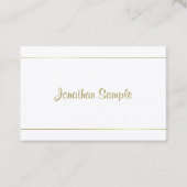 Calligraphedのデザインの金ゴールドの原稿の魅力的なトレンディー 名刺 (正面)