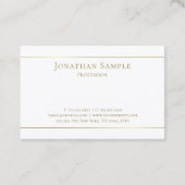 Calligraphedのデザインの金ゴールドの原稿の魅力的なトレンディー 名刺 (裏面)