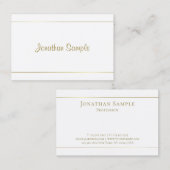 Calligraphedのデザインの金ゴールドの原稿の魅力的なトレンディー 名刺 (正面/裏面)