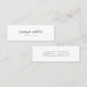 Calligraphedのモダンな専門のきれいなテンプレート スキニー名刺 (正面/裏面)