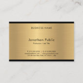 Calligraphedのモダンな魅力の金ゴールドの優秀な贅沢 名刺 (裏面)