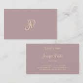 Calligraphed モダン モノグラムの Script(テンプレート書き込みスクリプト) 名刺 (正面/裏面)