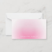 Calligraphed Monogramエレガントテンプレート ノートカード (裏面)