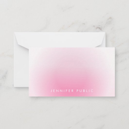 Calligraphed Monogramエレガントテンプレート ノートカード (裏面)