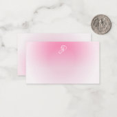 Calligraphed Monogramエレガントテンプレート ノートカード (正面/裏面インサイチュ)