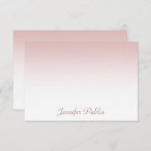 Calligraphed Script Beautifulバラ金ゴールドテンプレート ノートカード (正面/裏面)