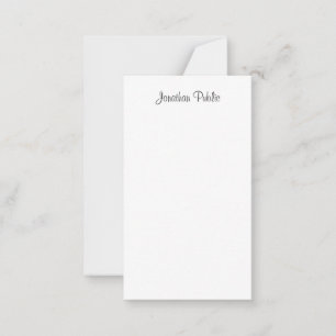 Calligraphed Script Nameテンプレートシンプル ノートカード