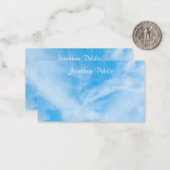 Calligraphed Script Name Blue Sky White Clouds ノートカード (正面/裏面インサイチュ)