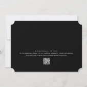 Calligraphy Bird Vintage Illustration Wedding セーブザデート (裏面)