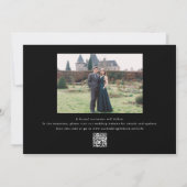 Calligraphy Bird Vintage Illustration Wedding セーブザデート (裏面)