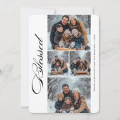 Calligraphy Blessed 4 Photo Religious Christmas シーズンカード (正面)