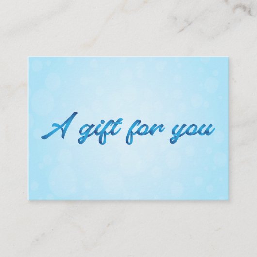 Calligraphy Bobble Small Business Gift Certificate 名刺 (正面)