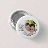 Calligraphy Custom Photo Birthday For Nephew 缶バッジ (正面&裏面)