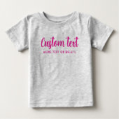 Calligraphy Custom Text Pic Template Heather Grey ベビーTシャツ (正面)