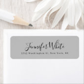 Calligraphy Elegant Bold Retro Gray ラベル (インサイチュ)