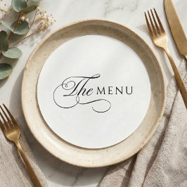 Calligraphy Elegant Circle Wedding Menu メニュー