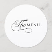 Calligraphy Elegant Circle Wedding Menu メニュー (正面)