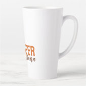 Calligraphy Elegant Plain Add Own Name カフェラテマグ (右)