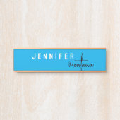 Calligraphy Elegant Plain Add Own Name サインプレート (正面)