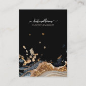 Calligraphy Gold Agate Earring Display Card 名刺 (正面)