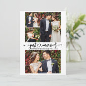 Calligraphy Heart Just Married 4 Photo Wedding 案内状 (スタンド正面)