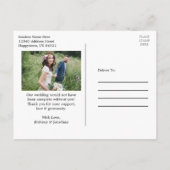 Calligraphy Heart Wedding Photo Thank You So Much ポストカード (裏面)