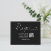 Calligraphy Klassische Moderne Hochzeit  QR-Code R 出欠カード (スタンド正面)
