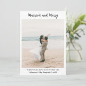 Calligraphy Married and Merry Light Gray Text シーズンカード (スタンド正面)