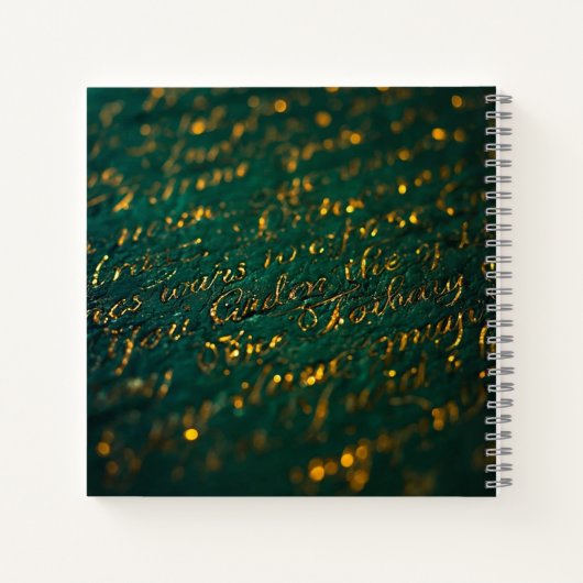 Calligraphy of the Unknown ノートブック (裏面)