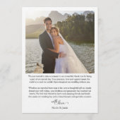 Calligraphy Overlay 2 Wedding Photo Thank You Card 招待状 (裏面)