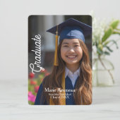  Calligraphy  Photo Grad Party  Personalize カード (スタンド正面)