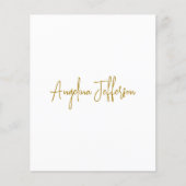 Calligraphy Professional Elegant Gold Color チラシ (正面)