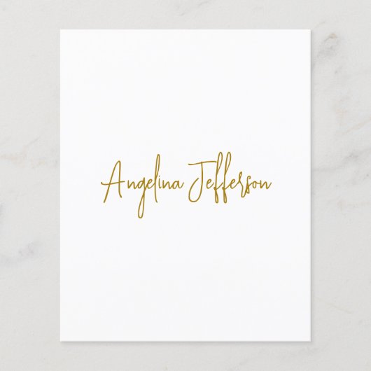 Calligraphy Professional Elegant Gold Color チラシ (正面)