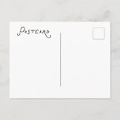 Calligraphy Save The Date Photo Wedding Modern インビテーションポストカード (裏面)