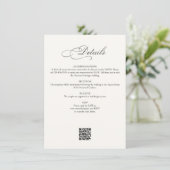 Calligraphy Script Details Wedding エンクロージャーカード (スタンド正面)