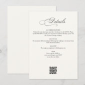 Calligraphy Script Details Wedding エンクロージャーカード (正面/裏面)