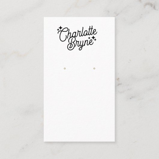 Calligraphy Script Earring  Business  名刺 (正面)