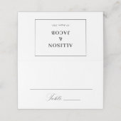 calligraphy script Folded Wedding プレイスカード (外部開封)