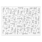 Calligraphy Script Fruitage of the Spirit  テーブルクロス (正面(横))