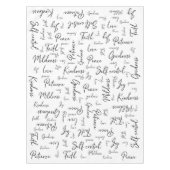 Calligraphy Script Fruitage of the Spirit  テーブルクロス (正面)