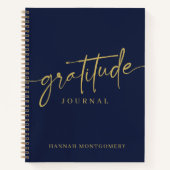 Calligraphy Script Modern Gratitude Journal ノートブック (正面)