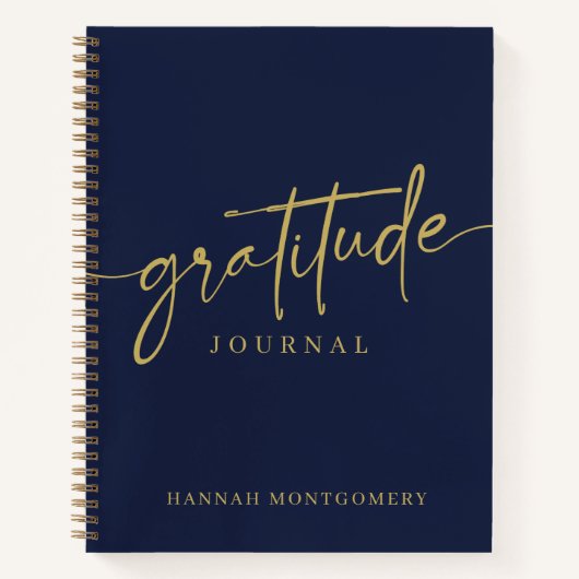 Calligraphy Script Modern Gratitude Journal ノートブック (正面)